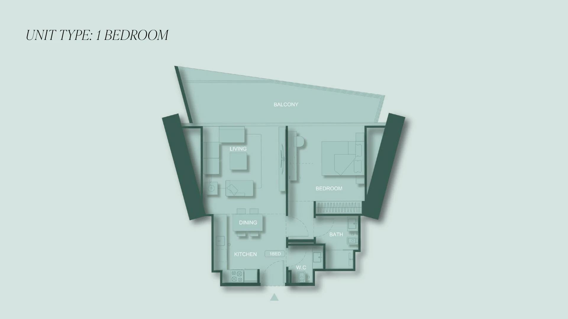 1 Bedroom Layout